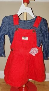 Girls Jumper Dress with Coordinating Shirt